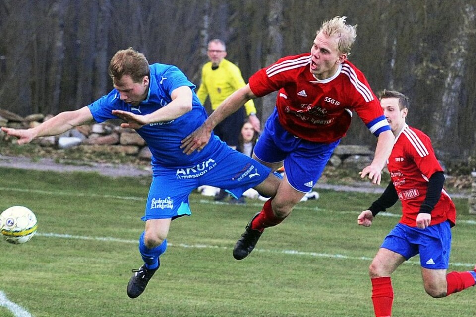 Johan Helgesson och John Gustafsson i en duell.