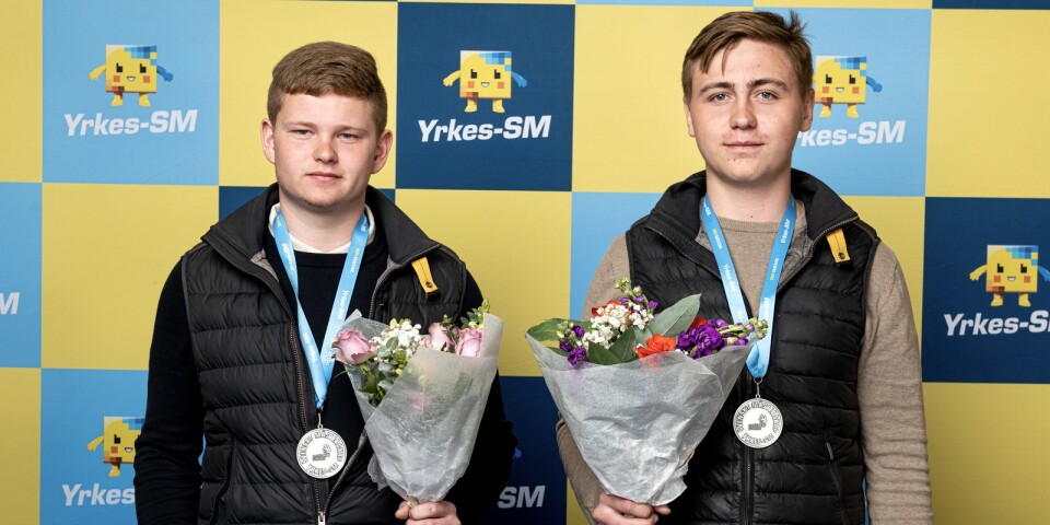 Liam Johansson och Albin Nilsson blev silvermedaljörer när yrkes-SM för anläggningsmaskinförare avgjordes i Karlstad.