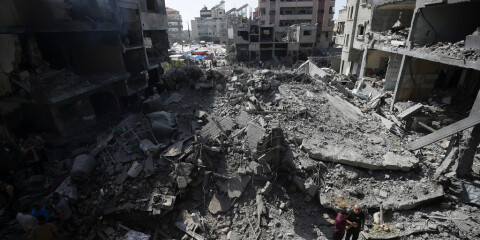 Nuseirat i Gaza efter ett anfall i början av juni.
