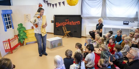 Anki och Pytte besökte Gomorronsol förskola i Fridlevstad på förskolans dag.
