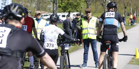 Pär Carlzén, en av tävlingsledarna till Västgötaloppet MTB, gläds över att tävlingen slår deltagarrekord. Arkivbild.