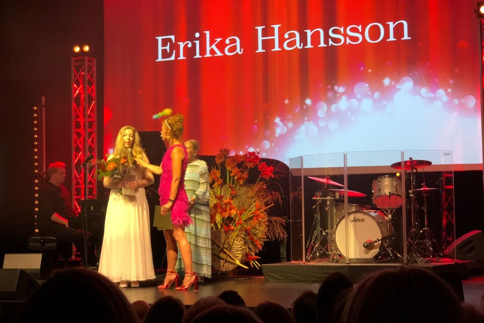 Kommunens kulturstipendiat Erika Hansson.