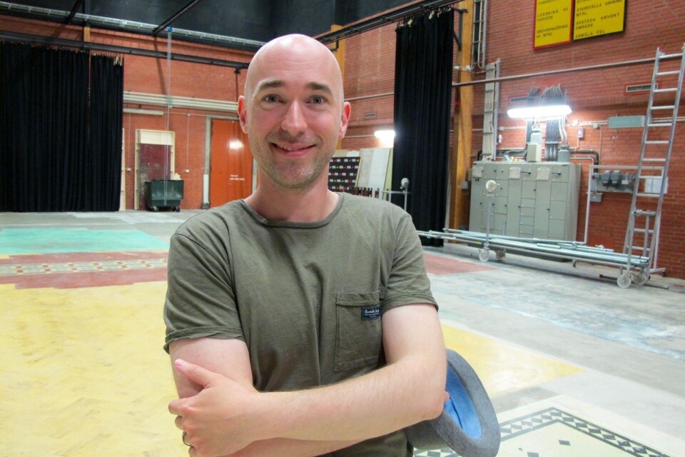 Marcus Ovnell i Ystad Studios där miljön till hans nya film ska byggas.