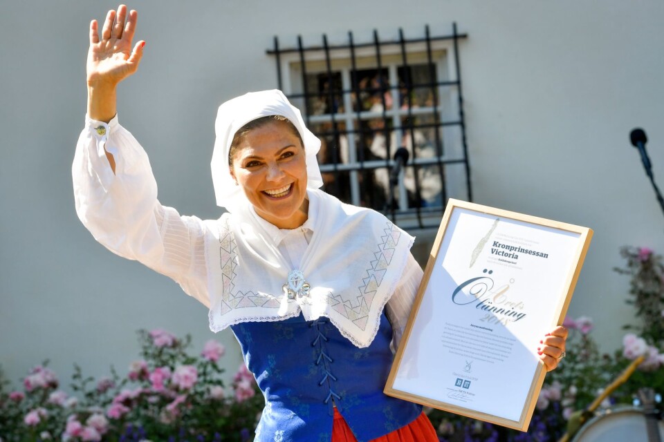 Kronprinsessan Victoria tog emot utmärkelsen "Årets ölänning" vid Sollidens slott.