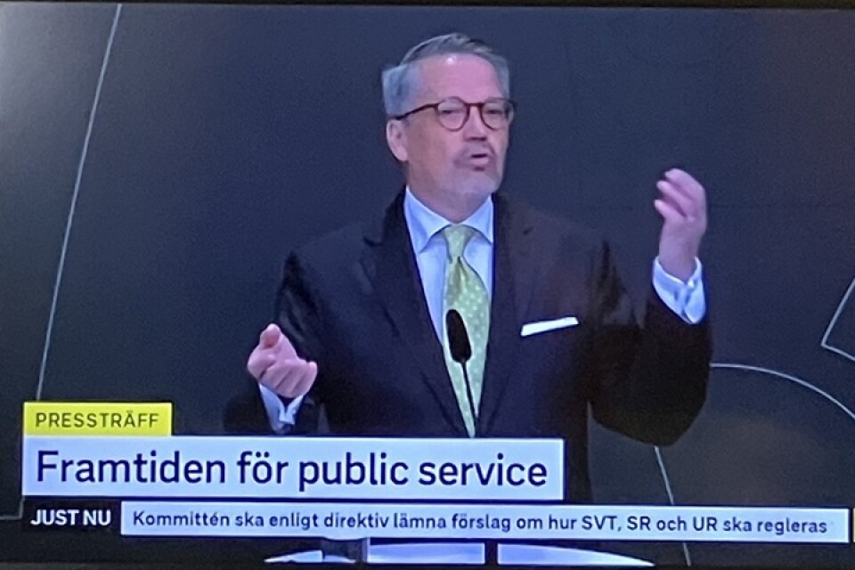 Göran Hägglund presenterar public service-utredningen