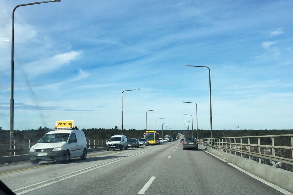 Trafikverket är nöjda med första morgonen av reparationsarbetena på Ölandsbron.