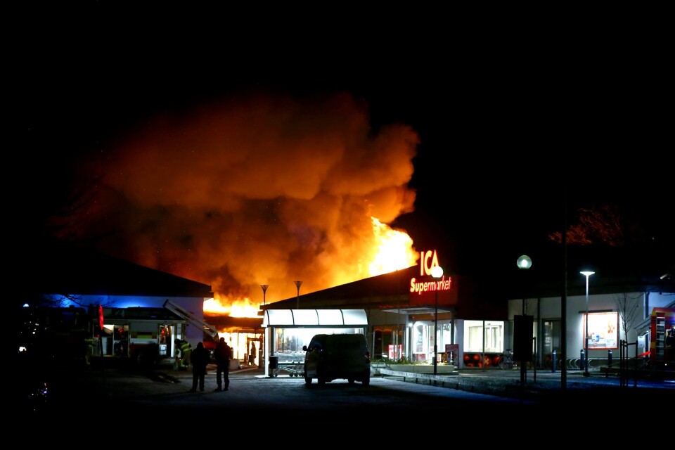 Storbrand igen i Berga Centrum