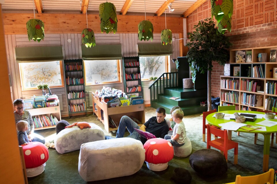 Biblioteket i Sölvesborg ger plats för alla åldrar.