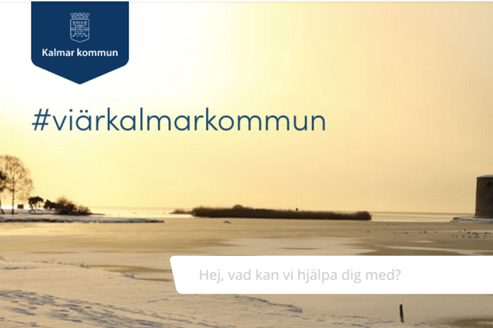 Ingångsbild på Kalmar kommuns hemsida.