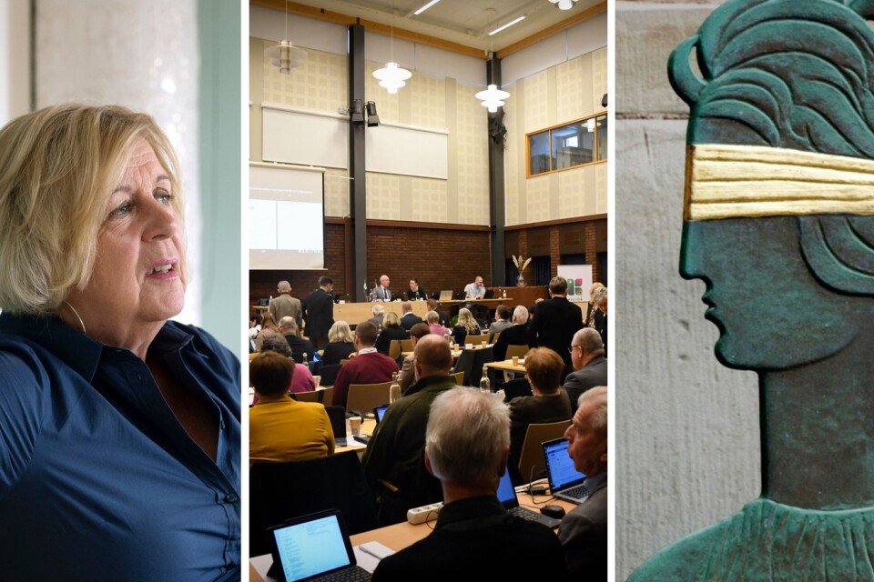 Landshövdingar, regionpolitiker och fuskande advokater klarar Sverige sig utan, menar insändarskribenten. På i bilden syns bland annat landshövdingen i Kronoberg Maria Arnholm och regionfullmäktige i Kronoberg under ett sammanträde.