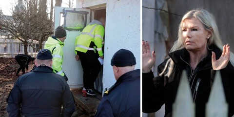 Här undersöks Åkerlinds hus – med polis på plats: ”Har krackelerat helt”