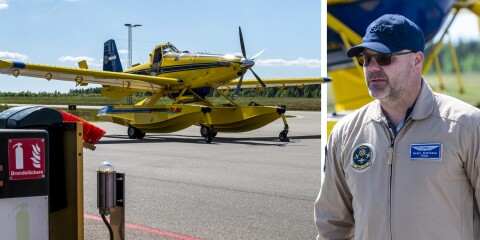 Risk för skogsbränder – nationella brandflyg sätts in i Växjö