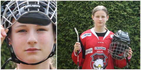 Malin, 13, från Sjöbo vill bli ishockeyproffs: ”Får tjejer spela?”