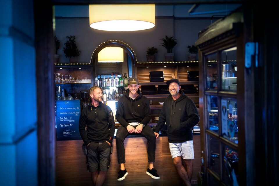 Henrik Nygren, Dan Fribert och Martin Nygren köpte Café Fenix förra hösten tillsammans med Gustav Ovland och Martin Walkenfors (inte med på bilden).