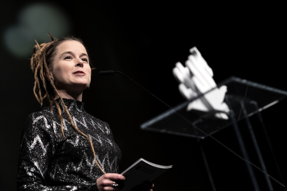 Kulturminister Amanda Lind (MP) invigningstalade på Göteborgs filmfestival.