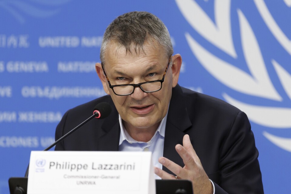 Philippe Lazzarini, chef för UNRWA, ansvarar för arbetet i Palestinska områden.