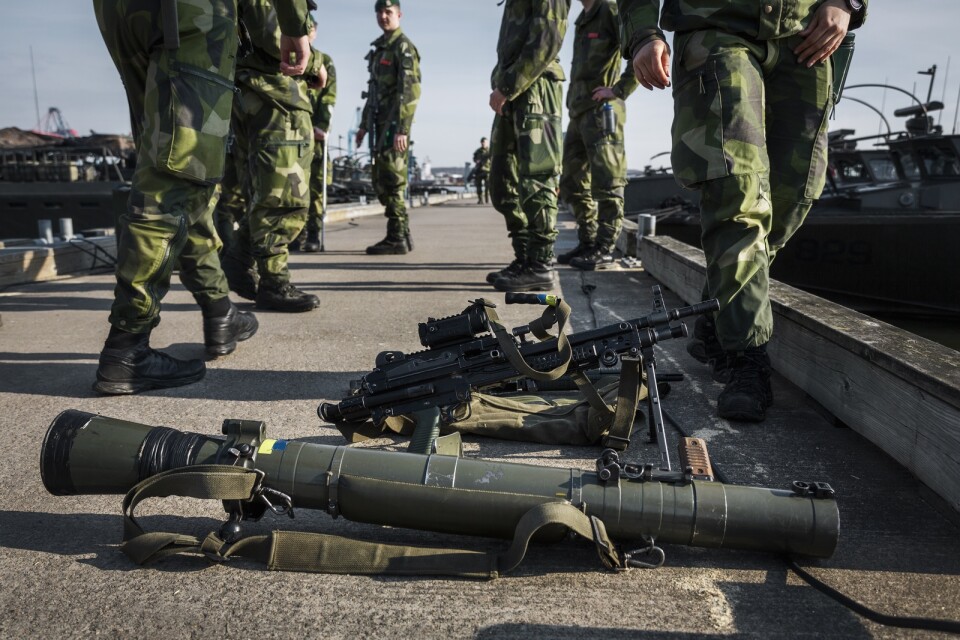 ”DCA-avtalet var ingen förutsättning för NATO-medlemsskapet”, skriver Jan Franzén i sin insändare. På bilden: Värnpliktiga från femte amfibiebataljonen. Amfibiekåren rustar upp för att bli Natos spjutspets.