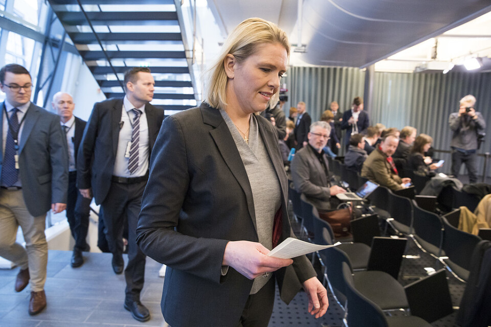 Förslaget om asylkontrakt läggs fram av FRP:s viceledare Sylvi Listhaug. Arkivbild från mars 2018.