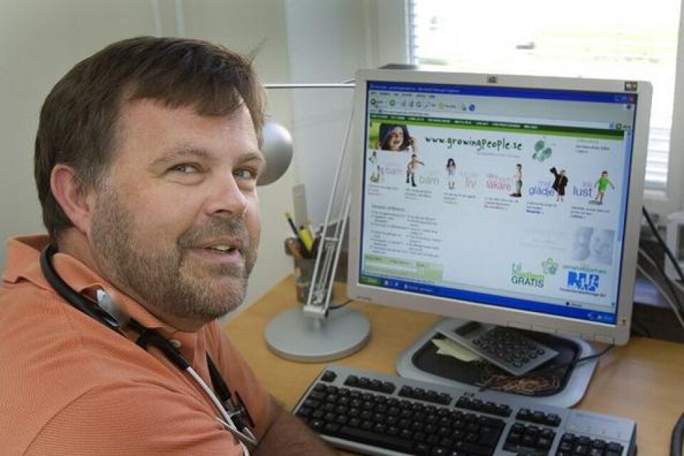 Överläkare Sven Wiklund rekommenderar internet för de föräldrar som vill veta mer om sina barns besvär. Bild: Bass Nilsson