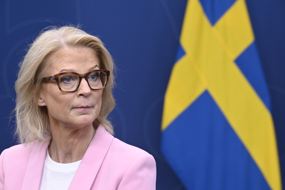 Finansminister Elisabeth Svantesson (M) presenterade vårbudgeten vid en pressträff i Rosenbad på måndagen.