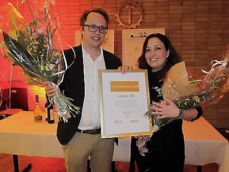 David Persson och Viktoria Bergman på prisade Lekolar.
