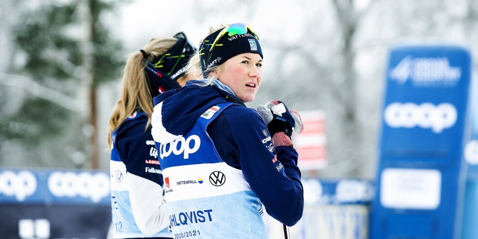 Maja Dahlqvist var länge kvar ute i spåren för att förbereda sig inför lördagens sprint.