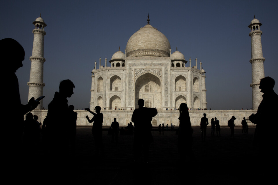 Ett våldsamt åskoväder som slog mot norra Indien har skadat delar av det världsberömda mausoleet Taj Mahal i Uttar Pradesh. Arkivbild.