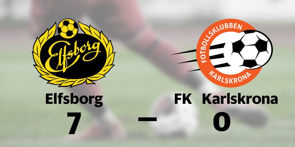 Målfest för Elfsborg hemma mot FK Karlskrona