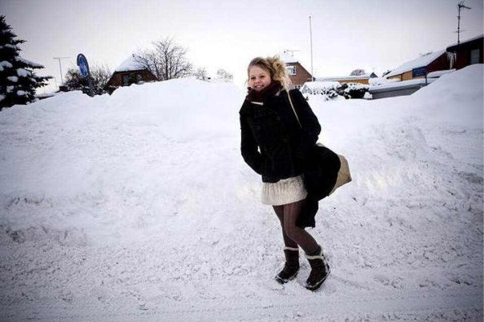 I en hel månad har snön hindrat Nadja Peksel från att gå skolan.