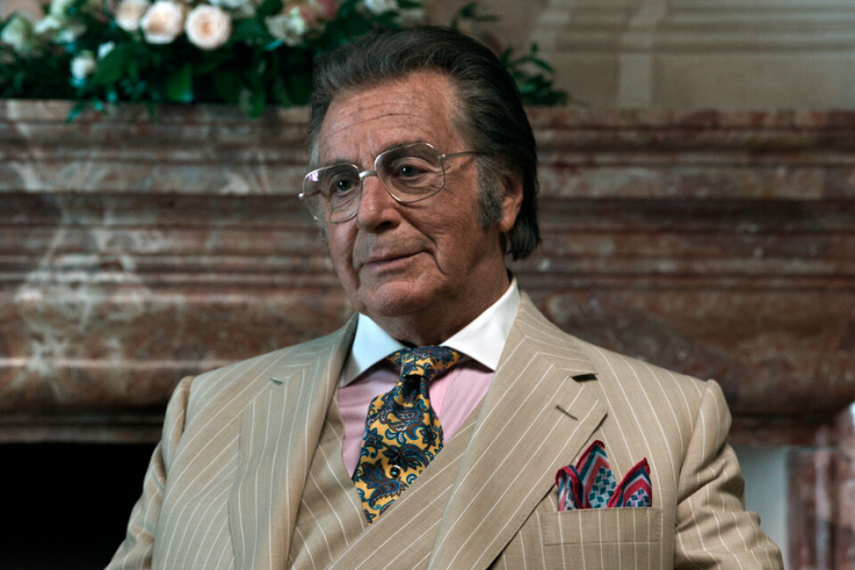 Al Pacino som Aldo Gucci i Ridley Scotts film "House of Gucci". Arkivbild.