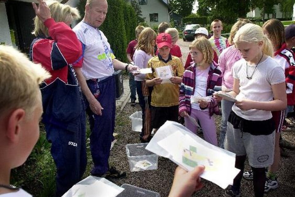 Peo Bengtsson var tillbaka i Vittskövle för att träna eleverna i orientering.