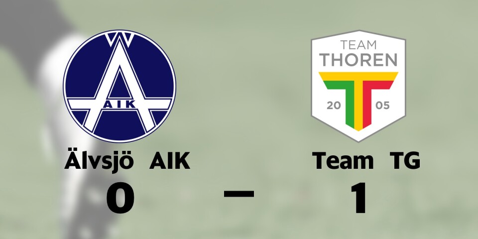 Team TG vann mot Älvsjö AIK på Älvsjö IP