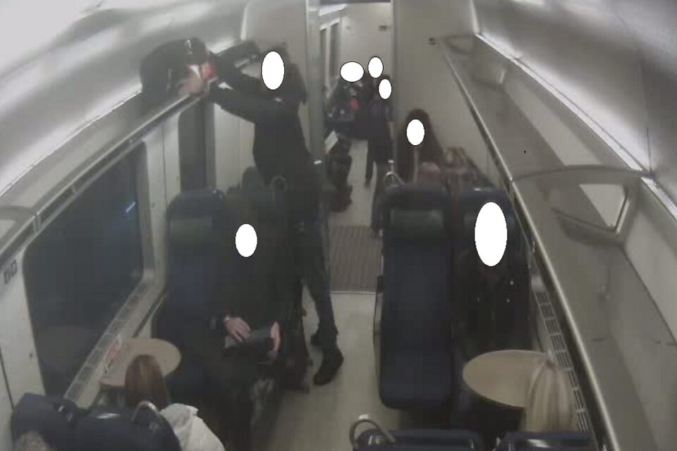 Bagagetjuv fångad på bild under stöld på ett Öresundståg i januari.