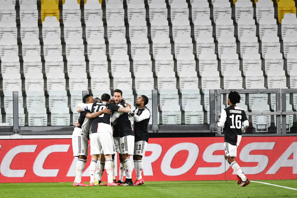 Juventus firade Aaron Ramseys 1–0-mål mot Inter inför tomma stolar på läktaren.