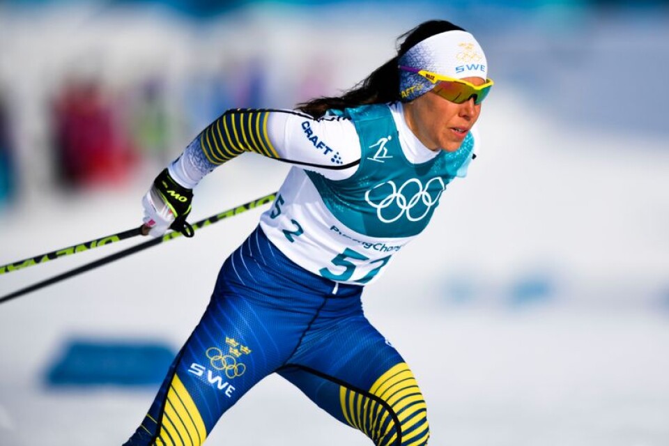 Charlotte Kalla tog silver på favoritdistansen 10 kilometer fristil.