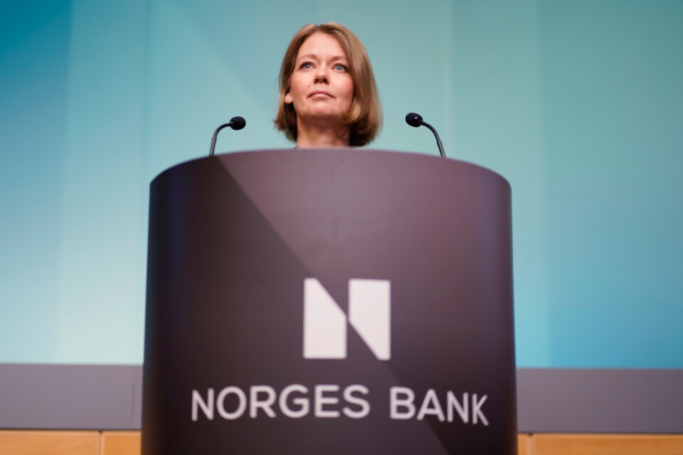 Norges centralbank, med chefen Ida Wolden Bache, höjer räntan. Arkivbild