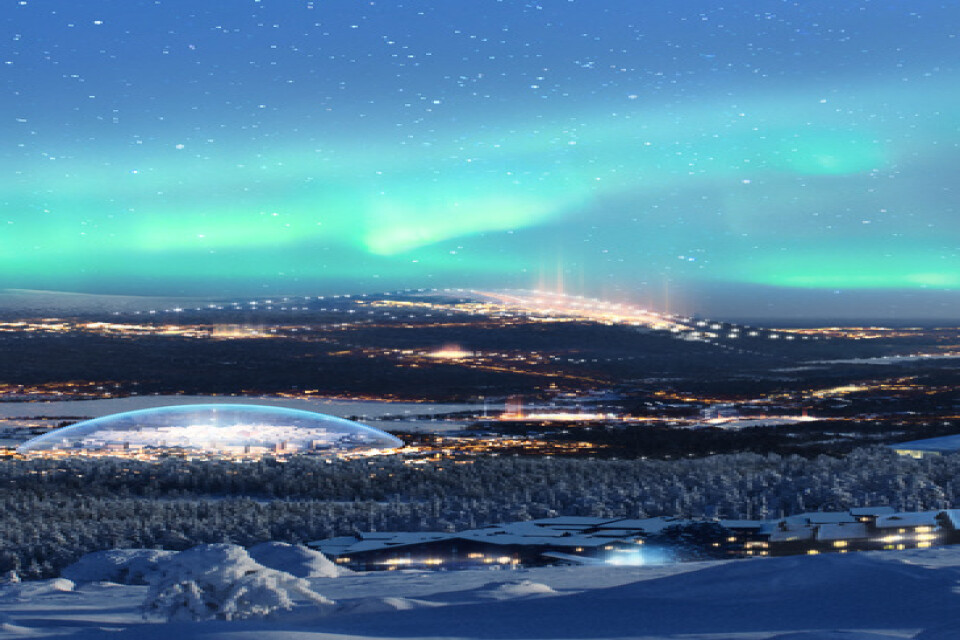 Tomterepubliken utanför Rovaniemi ska locka besökare med sitt julgranshotell och jättelika snöglob.