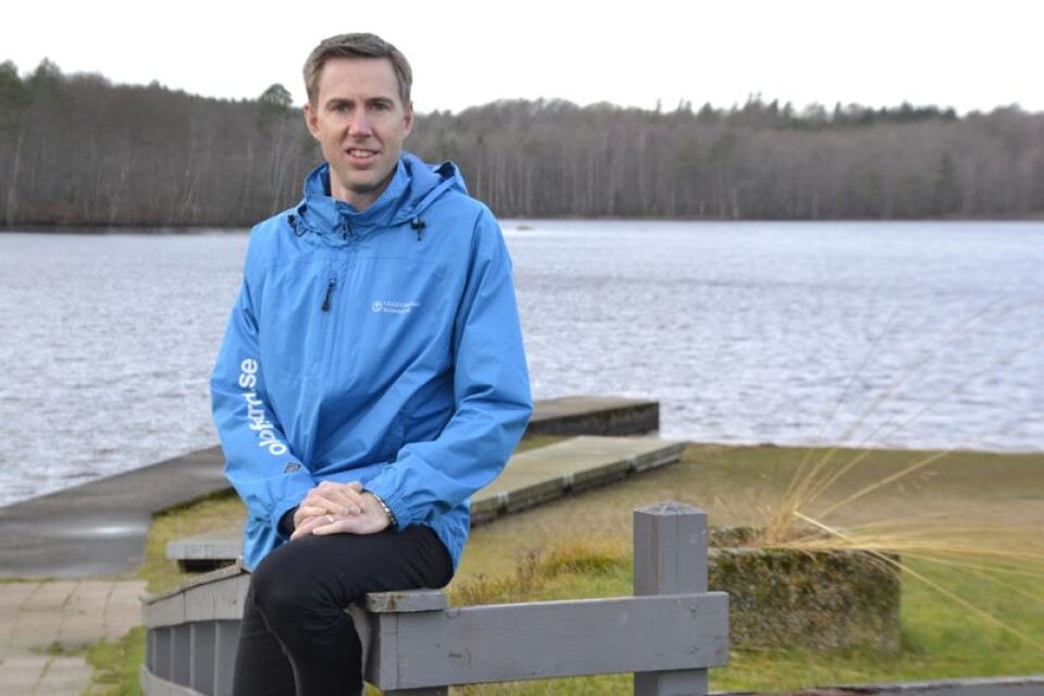 Daniel Ottosson, teknisk samordnare på kommunen, berättar om friluftsplanen för Sydöstran.