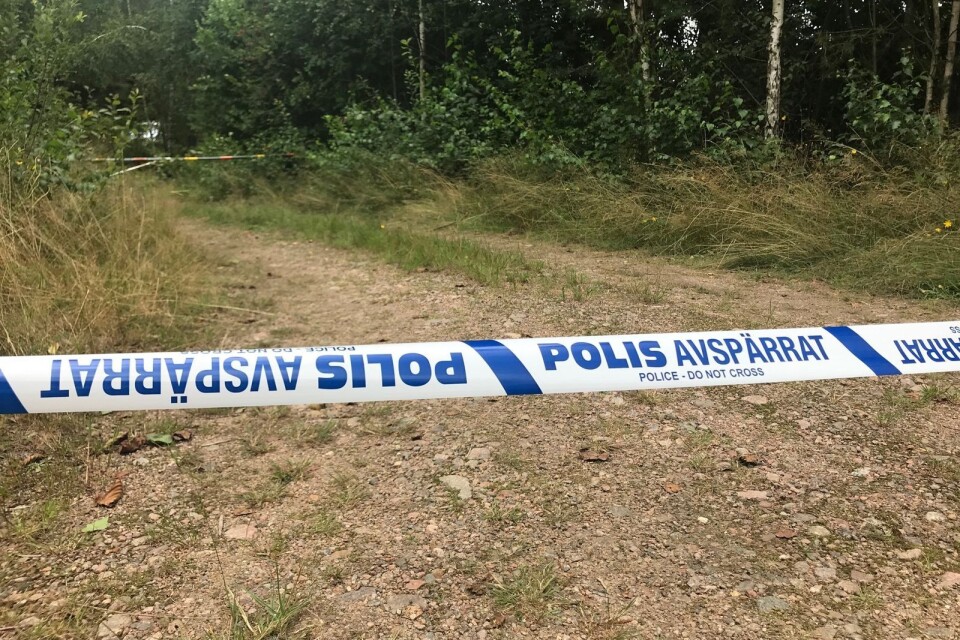 Platsen där den mördade Gert-Inge Bertinsson hittades.
