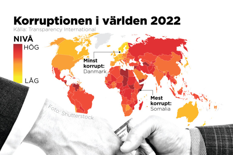 Sverige halkar efter på korruptionslista