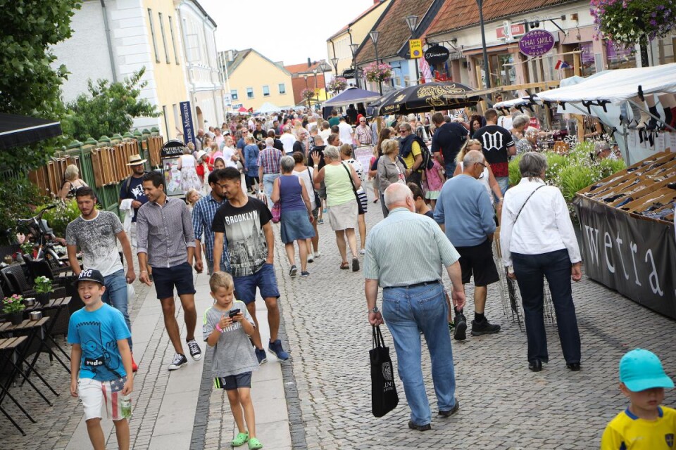 Krämarmarknaden är ett av de evenemang som lockar besökare till Simrishamn. Bilden är från ifjor. Foto: Mattias Lundvall
