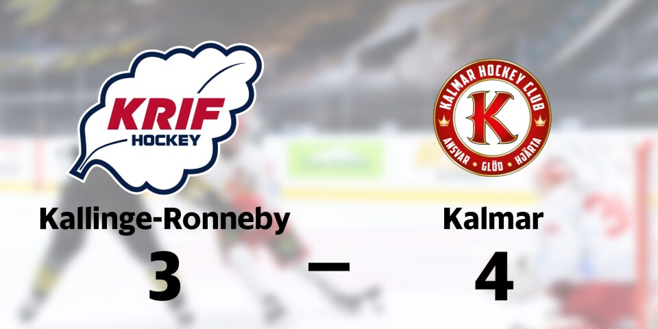 Kallinge-Ronneby seriesegrare trots förlust mot Kalmar
