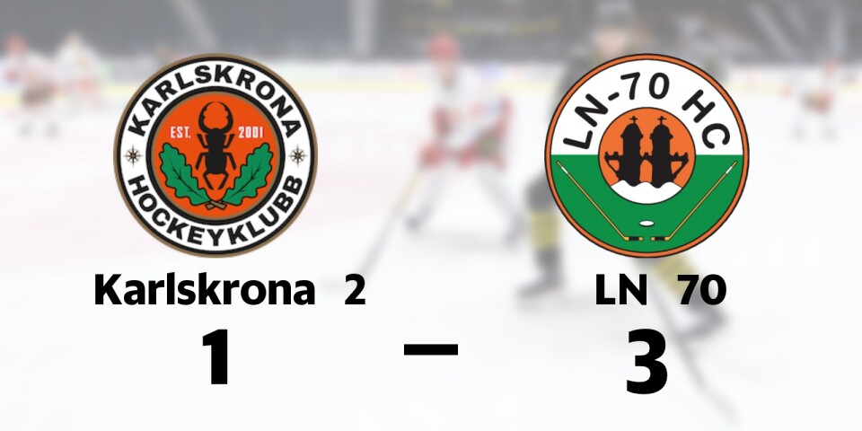 Karlskrona 2 förlorade mot LN 70 HC