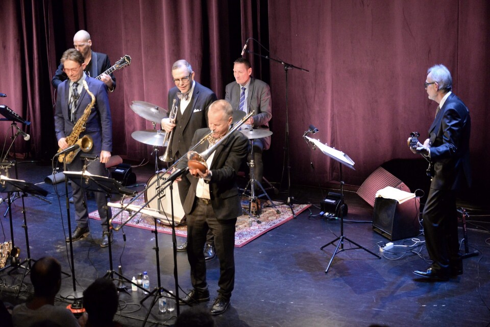 Daimi och Louisiana Jazzband är en lyckad form av nordiskt samarbete, tycker tidningens recensent. 
Foto: Hans Bryngelson