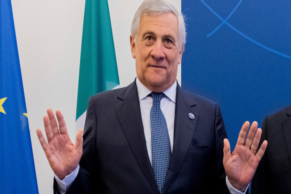 Italiens utrikesminister Antonio Tajani. Arkivbild.