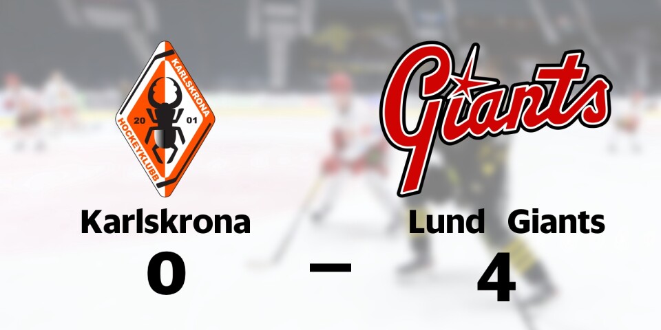 Karlskrona förlorade hemma mot Lund Giants