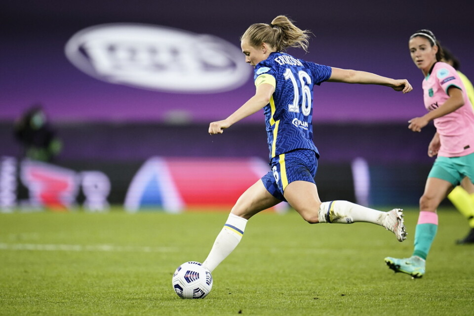 Magdalena Erikssons Chelsea ställs mot regerande Champions League-mästaren Lyon i Champions League-kvartsfinal. Arkivbild.