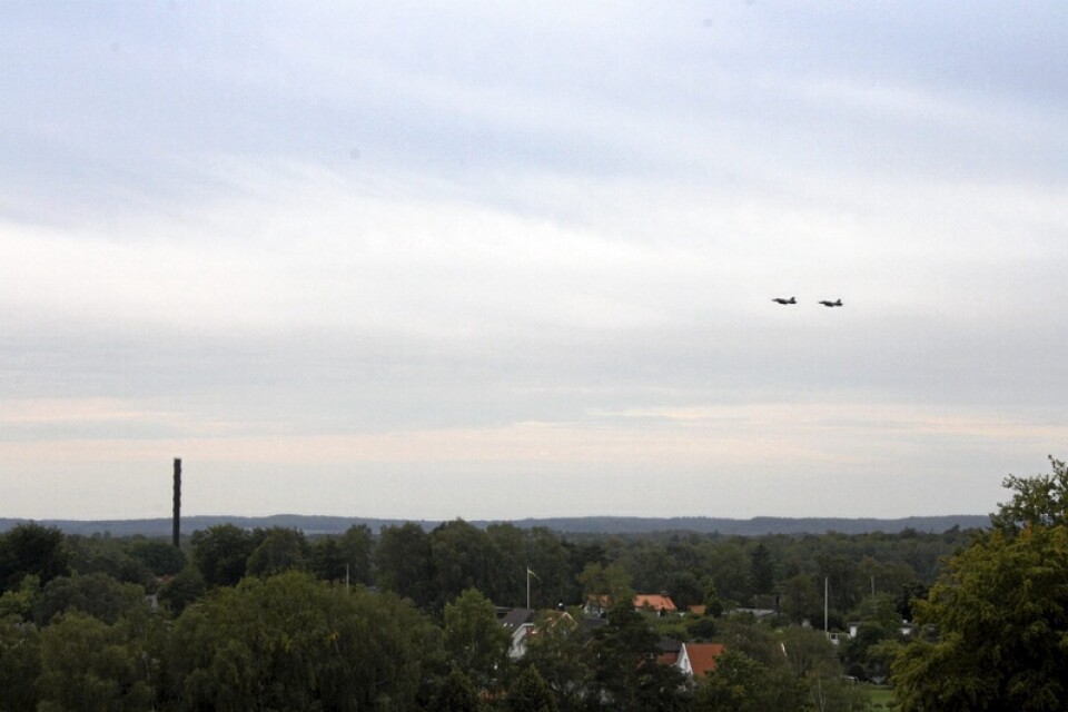 Ingen gjorde något fel när en Jas 39 Gripen flög lågt över Hässleholm i slutet augusti. Foto: Mathias Berglund