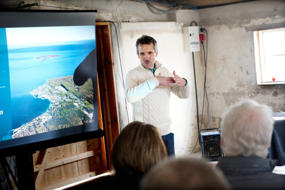 Anders Nilsson från Blekinge Offshore presenterar projektets gång.