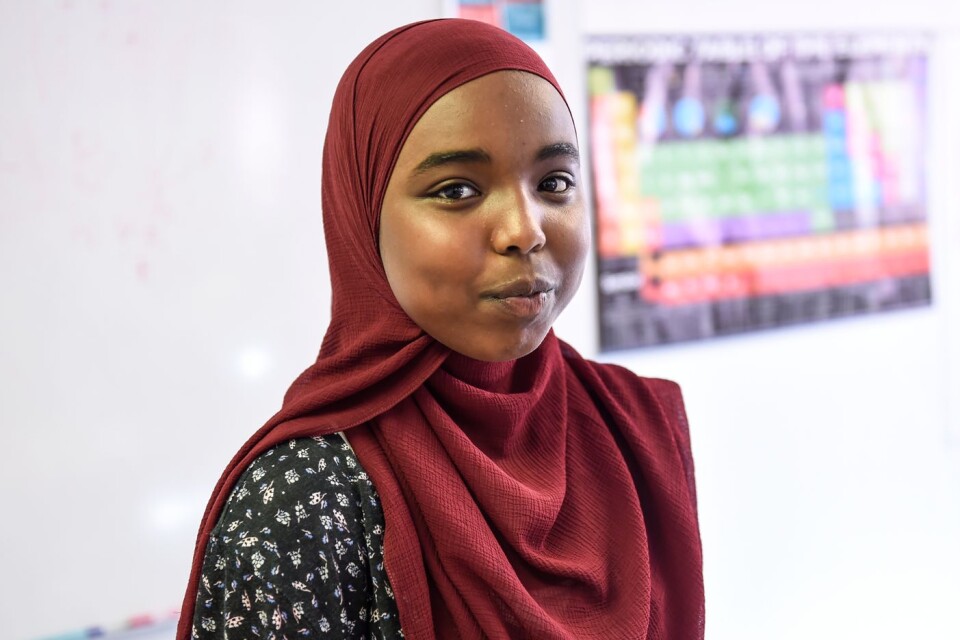 Ugbad Abdulle is in her third year of the natural science programme.